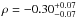 \hbox{$\rho=-0.30^{+0.07}_{-0.07}$}