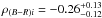 \hbox{$\rho_{(B-R)i}=-0.26^{+0.13}_{-0.12}$}