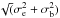 \hbox{$\sqrt (\sigma_{\rm e}^2+\sigma_{\rm b}^2)$}
