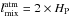 \hbox{$\latm = 2 \times \Hp$}