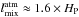 \hbox{$\latm\approx 1.6 \times \Hp$}