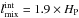 \hbox{$\lint= 1.9 \times \Hp$}