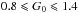 \hbox{$0.8 \leqslant G_0 \leqslant 1.4$}