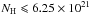 \hbox{$N_{\rm H} \leqslant 6.25 \times 10^{21}$}