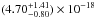 \hbox{$(4.70^{+1.41}_{-0.80})\EE{-18}$}