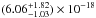 \hbox{$(6.06^{+1.82}_{-1.03})\EE{-18}$}