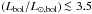 \hbox{$(L_{\rm bol}/L_{\odot,{\rm bol}}) \lsim 3.5$}