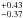 \hbox{$^{+0.43}_{-0.37}$}