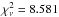 \hbox{$\chi ^2_\nu = 8.581$}
