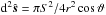 \hbox{${\rm d}^2\hat{\boldsymbol s}=\pi S^2/4r^2\cos\vartheta$}