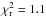 \hbox{$\chisqr=1.1$}