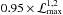 \hbox{$0.95 \times {\cal L}^{1,2}_{\rm max}$}