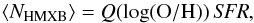 \appendix \setcounter{section}{1} \begin{equation} \label{Neq2} \langle N_{\rm HMXB} \rangle = Q(\log({\rm O}/{\rm H})) \, {\it SFR}, \end{equation}