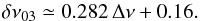 \begin{equation} \delta\nu_{03} \simeq 0.282 \, \Dnu + 0.16 . \end{equation}