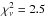 \hbox{$\chi_{\nu}^2 = 2.5$}