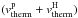 \hbox{$(v^{\mathrm{p}}_{\mathrm{therm}} + v_{\mathrm{therm}}^{\mathrm{H}})$}