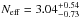 \hbox{$N_{\rm eff}=3.04^{+0.54}_{-0.73}$}