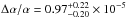 \hbox{$\Delta\alpha/\alpha=0.97^{+0.22}_{-0.20}\times10^{-5}$}