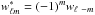 \hbox{$w_{\ell m}^*=(-1)^mw_{\ell~-m}$}