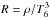 \hbox{$R=\rho/T_6^3$}