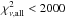 \hbox{$\chi_{\nu,{\rm all}}^{2} < 2000$}