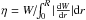 \hbox{$\eta=W/\! \!\int_0^R|\frac{{\rm d}W}{{\rm d}r}| {\rm d}r$}