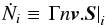 \begin{equation} \dot{N}_{i}\equiv \left.\Gamma n \vec{v}.\vec{S}\right|_{i} \label{eq:pflux} \end{equation}