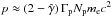 \hbox{$p\approx \left(2-\hat{\gamma}\right)\Gamma_{\rm p} N_{\rm p} m_{\rm e} c^2 $}