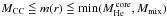 \hbox{$M_\mathrm{CC} \lid m(r) \lid \min(M_\mathrm{He}^{\,\mathrm{core}}, M_\mathrm{mix})$}