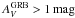 \hbox{$A^{\rm{GRB}}_V>1\,\rm{mag}$}