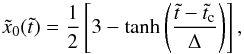 \appendix \setcounter{section}{2} \begin{eqnarray} \label{eq:driving_b} \tilde{x}_0(\tilde{t}) = \frac{1}{2}\left[3-\tanh\left(\frac{\tilde{t}-\tilde{t}_{\rm c}}{\Delta}\right)\right] , \end{eqnarray}