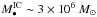 \hbox{$M_{\bullet}^{\rm IC}\sim 3\times 10^6~\msole$}