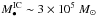 \hbox{$M_{\bullet}^{\rm IC}\sim 3\times 10^5~\msole$}