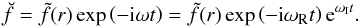 \appendix \setcounter{section}{1} \begin{eqnarray} \breve{f} = \tilde{f}(r)\exp\left(-{\rm i}\omega t\right) = \tilde{f}(r)\exp\left(-{\rm i}\omega_{\rm R} t\right){\rm e}^{\omega_{\rm I}t} . \label{eq_brev_tilde} \end{eqnarray}