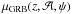 \hbox{$\mu_{\rm GRB}(z, \mathcal{A}, \psi)$}