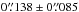 Mathematical equation: \hbox{$0\farcs138\pm0\farcs085$}