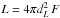 \hbox{$L= 4\pi d_L^2\, F$}