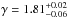 \hbox{$\gamma=1.81^{+0.02}_{-0.06}$}