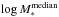 \hbox{$\log M_*^{\rm median}$}