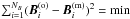 \hbox{$\sum_{i=1}^{N_B} (\vec{B}_i^\mathrm{(o)}-\vec{B}_i^\mathrm{(m)})^2 = \mathrm{min}$}