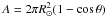 \hbox{$A=2\pi R_\odot^2 (1-\cos\theta)$}