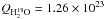 \hbox{$Q_{\rm H_2^{18}O} = 1.26\times10^{23}$}