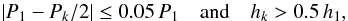 \begin{equation} \label{alias} |{\it P}_1 - {\it P}_k/2| \leq 0.05\,{\it P}_1 \quad \text{and} \quad h_k > 0.5\,h_1, \end{equation}