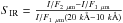 \hbox{$S_{\rm IR}=\frac{I/F_{2~\mu {\rm m}} - I/F_{1~\mu {\rm m}}}{I/F_{1~\mu{\rm m}}(20~k\AA -10~k\AA)}$}