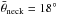 \hbox{$\bar{\theta}_{\rm neck}=18^{\circ}$}