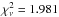 \hbox{$\chi^2_\nu=1.981$}