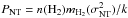 \hbox{$P_{\rm NT}=n({\rm H_2})m_{{\rm H_2}}(\sigma_{\rm NT}^2)/k$}
