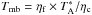 \hbox{$T_{\rm mb}=\eta_{\rm f}\times T_{\rm A}^{*}/\eta_{\rm c}$}