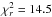 \hbox{$\chi_{r}^2=14.5$}