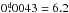 \hbox{$0\fd0043=6.2$}